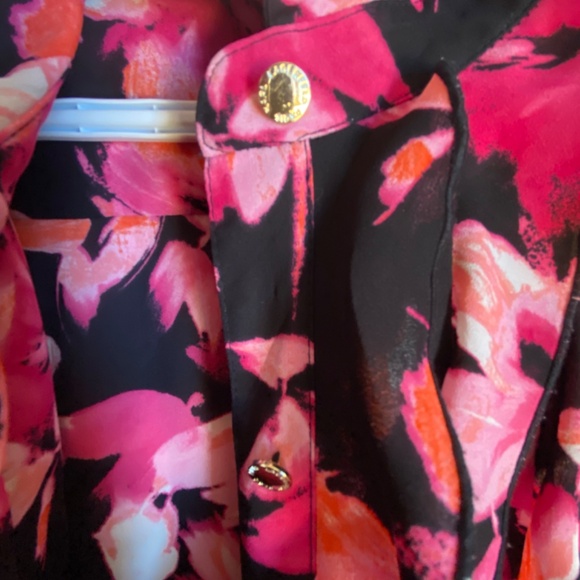 Karl lagerfeld paris floral-print blouse with ruffles - Picture 8 of 8